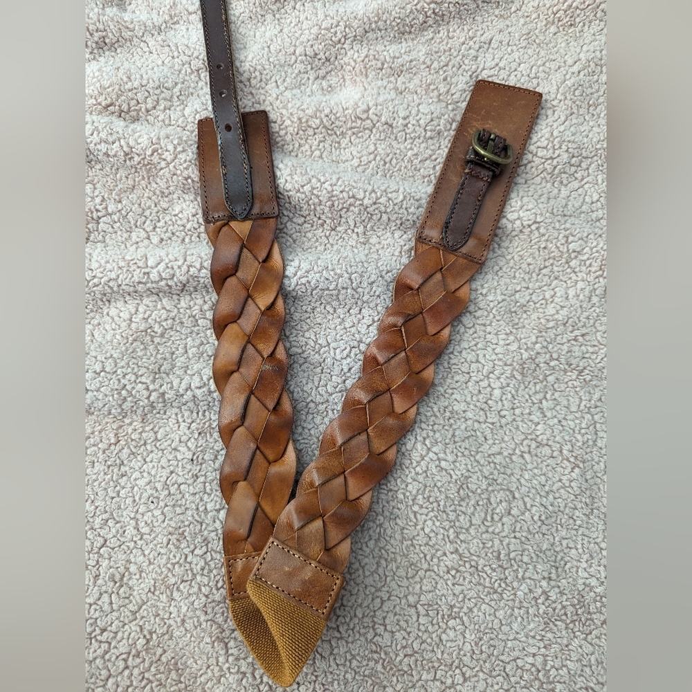 Woven leather belt - Small